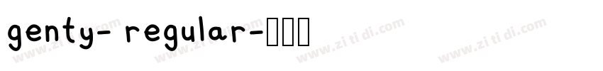 genty- regular字体转换